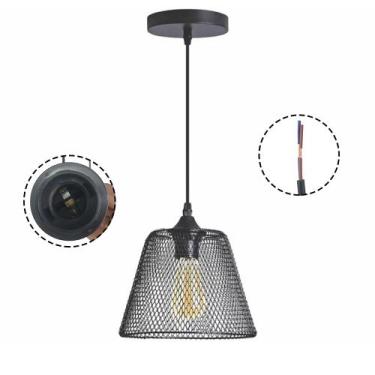 Imagem de Lustre Pendente Abajur Cupula Decoraçao Casa Quarto Sala Copa Iluminaç