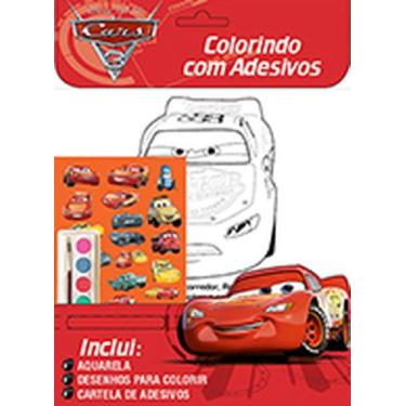 Imagem de Livro - Disney Colorindo Com Adesivos - Carros