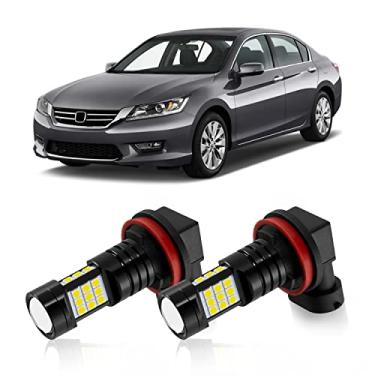 Imagem de MEALAM Lâmpada de farol de neblina de LED H11 H8 de xenon branco 6000K 3200 lúmens por par de lâmpadas de halogêneo compatíveis com Honda Accord 2006 2007 2008 2009 2010 2011 2012 2013 2014 2015, pacote com 2