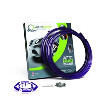 Imagem de AlloyGator Protetores de roda de liga leve | Protetores de aro | Proteção de roda | Proteção de roda de liga | Serve para rodas de 12 a 19 polegadas de diâmetro | 15 cores | Pacote com 4 (roxo, rodas