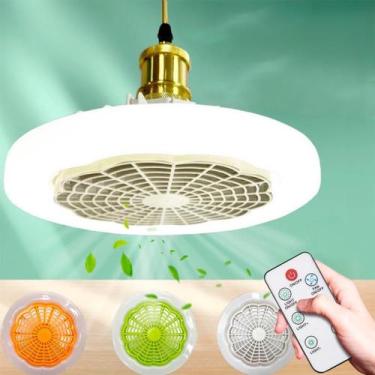 Imagem de Luminária LED com Ventilador para Teto Controle Remoto Incluso - BELLA