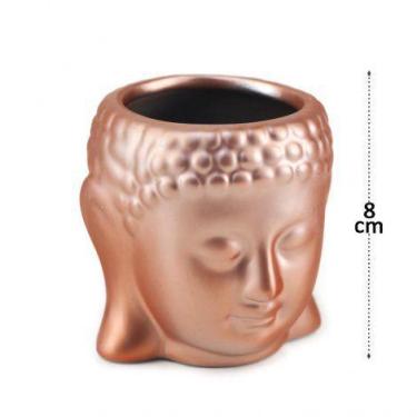 Imagem de Enfeite Cabeca de Ceramica Buda 8 cm Metalizado - INTERPONTE
