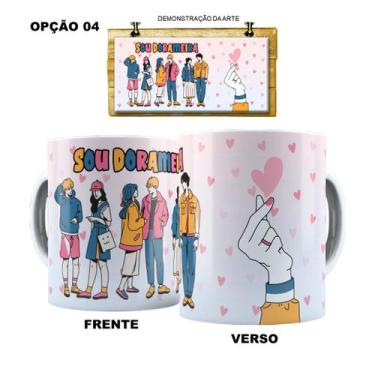 Imagem de Caneca 325ml Dorama Uso Exclusivo De Uma Dorameira K-Drama - LARANJA E