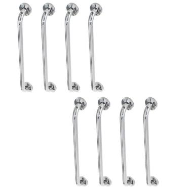 Imagem de Alça De Apoio Barra 60cm Inox Kit 8 Unidades Acessibilidade Suporte Idoso Cadeirante Resistente Segurança Banheiro Corrimao Escada