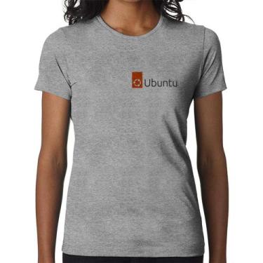 Imagem de Baby Look Ubuntu Linux - Foca na Moda, Cinza, M