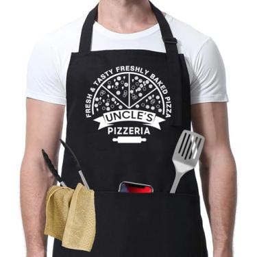 Imagem de Avental Uncle's Pizzeria - Pizza fresca e saborosa recém-assada para amantes de padeiros - Avental de grelhar presente para tio - Presentes de Dia dos Pais ou Aniversário - Aventais de churrasco para