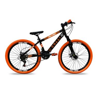 Imagem de Bicicleta Grau Aro 26 21 Marchas Colli - Preto/Laranja
