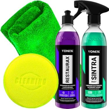 Imagem de Kit Limpador Sintra Fast Restaurador Restaurax Vonixx Toalha e Aplicador