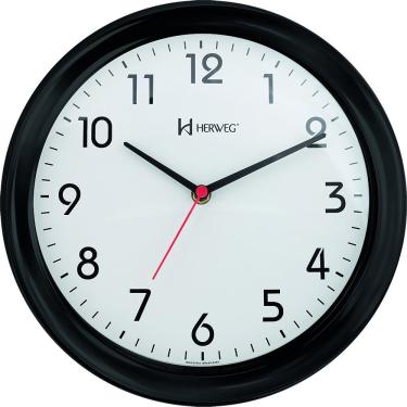 Imagem de Relógio De Parede Quartz 28 Cm Preto - Preto