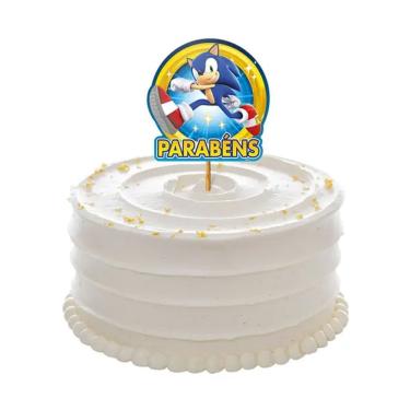 Imagem de Topo De Bolo Sonic Parabéns