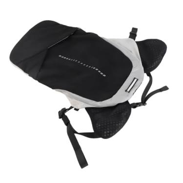 Imagem de Mochila de coletes de hidratação Backpack de água corrente respirável com design reflexivo 1.5l Compartimento da bexiga de água para caminhadas ao ar livre Spandex 15x7.9x1.2in (Cinza)
