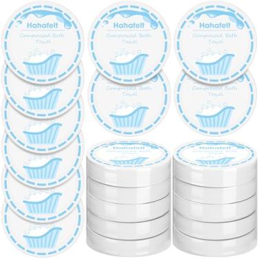Imagem de Hahafelt 20 pacotes de tabletes de toalha comprimidos descartáveis grande toalha de banho leve macia absorvente reutilizável para viagens, hotel, acampamento, esportes, caminhadas, praia, natação