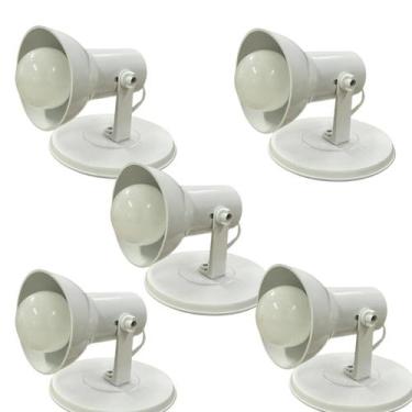 Imagem de KIT 5 Spot de Iluminação Direcionável Branco e Preto  1 Bocal E27 - Vi