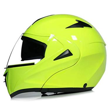 Imagem de Capacete Modular Motocicleta Flip Up Capacete Capacete De Motocicleta Rosto Inteiro Lente Dupla Com Viseira Solar Interna Capacetes De Moto De Corrida Dot, White, head circumference/61-62cm