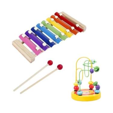 Imagem de Brinquedos Educativos Montessori De Madeira Para Bebês, Aprendizagem P