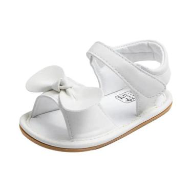 Imagem de Sandálias de Bebê Menina com Sola de Borracha - Sapatos de Praia com L