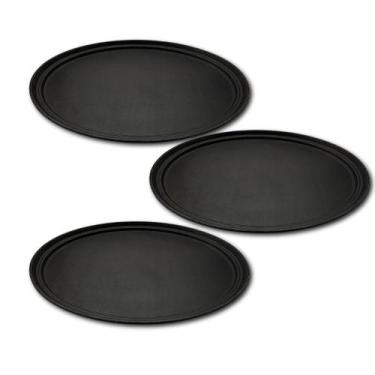 Imagem de Kit Três Bandejas Oval Antiderrapante 59x49cm Weck