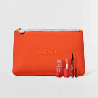 Imagem de Kit Lip Oil Rosa + Caneta Batom Nude + Nécessaire Neoprene Laranja 4yo