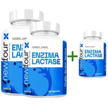 Imagem de Enzima Lactase Kit com 3 Com Total De 90 Capsulas - New Four