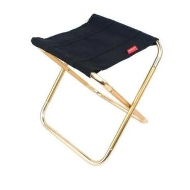 Imagem de Banqueta Banco Banquinho Dobrável Para Camping Praia E Pesca - MINYMIX