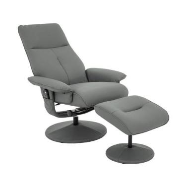 Imagem de Poltrona Reclinável de Massagem com Apoio de Pés e Giratória Detroit P