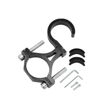 Imagem de Motoforti Gancho de suspensão de motocicleta arco capacete de motocicleta suporte de bolsa de bagagem cabide para scooters bicicletas liga de alumínio preto 1 conjunto de parafusos arruelas chave