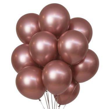 Imagem de Balão Bexiga Cromado 5" Diversas Cores Bello Festas c/50 un - Rose Gold