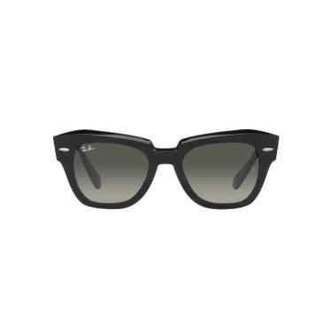 Imagem de Óculos de Sol Ray-Ban State Street 0RB2186 901/71 Tam 49 / Preto - Lentes Cinza Gradiente