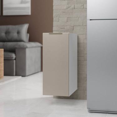 Imagem de Balcão Suspenso 1 Porta 30cm sem Tampo Ipanema Cabecasa Madeiramadeira Cinza Trama/Branco