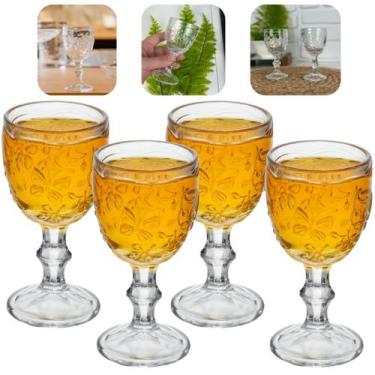 Imagem de Jogo 4 Taças De Cristal Para Licor 50ml New Butterfly Mesa Posta Resis