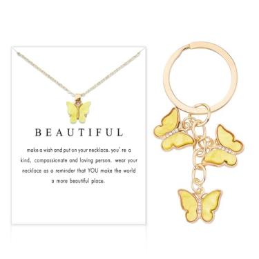 Imagem de Sisadodo Presentes de aniversário de Natal para mulheres, meninas, colares com pingente de borboleta para amigas, filhas e netas, Small, Metal, Sem Pedra Preciosa