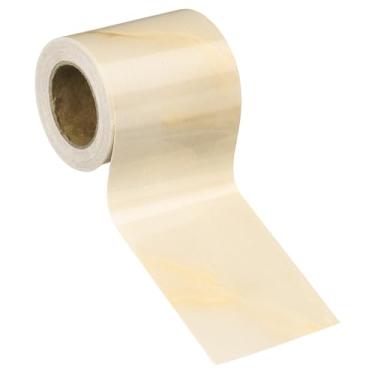 Imagem de HARFINGTON Borda de papel de parede de grão de madeira 5 cm x 5 m PVC autoadesivo texturizado adesivo de moldura impermeável papel de parede decorativo para chão porta mesa armários mesa, ágata branca