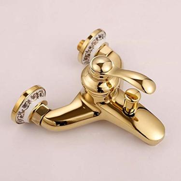 Imagem de wang hao shop Torneiras, torneiras de pia de cozinha, chuveiro moderno terno de chuveiro simples tomar um chuveiro torneira de parede banheira terno de chuveiro torneiras de calor frio/B/a