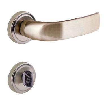 Imagem de Fechadura Home Banheiro 55013 Roseta Bronze Latonado 55mm Aliança - Al