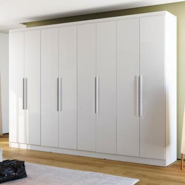 Imagem de Guarda Roupa de Casal Grande Rosário 8 Portas 4 Gavetas - Babus, Branc