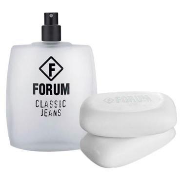 Imagem de Kit Perfume Forum Classic Jeans Deo Colonia 100ml + 2 sabonetes