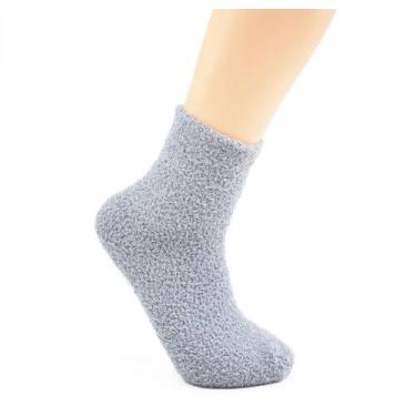 Imagem de Meia Felpuda Longa Cano Alto Inverno Frio extremo Neve tamanho único u