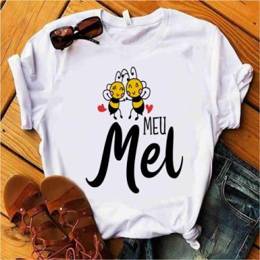 Imagem de Blusa T-shirt Camiseta Feminina Estampada -Frases Casal- Várias Estamp