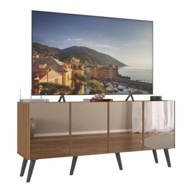 Imagem de Rack Até 50 Polegadas Retrô Espelhos Mp1082 Rustic preto - MULTIMOVEIS