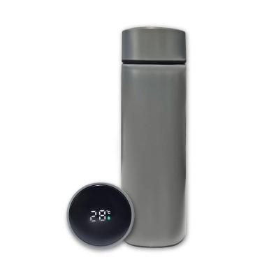 Imagem de Garrafa Térmica Aço Inox Com Termômetro Digital Led 500Ml Ci