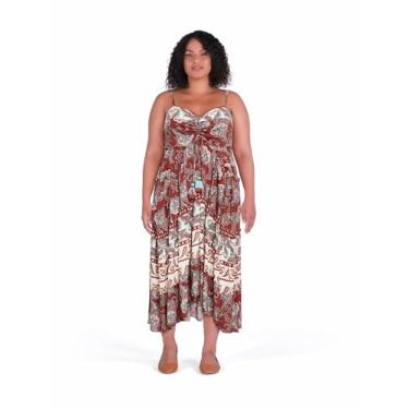 Imagem de City Chic Vestido feminino plus size - Christina Maxi, Paisley, 25 Plus Size