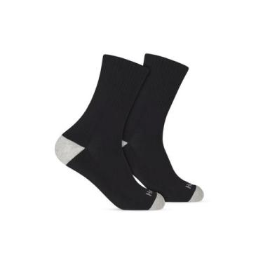 Imagem de Par de Meia 39/43 Sport Cano Longo Atoalhada Preta Cinza (004HOML22008