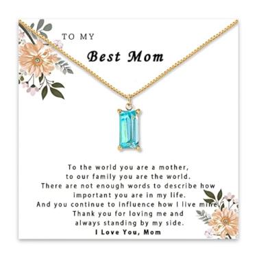 Imagem de Embtrem Colar de mãe e filha, pedra do mês de nascimento, colares de ouro para mulheres, presente para filha, mãe, irmã, presente de aniversário, Zinco, Sem Pedra Preciosa