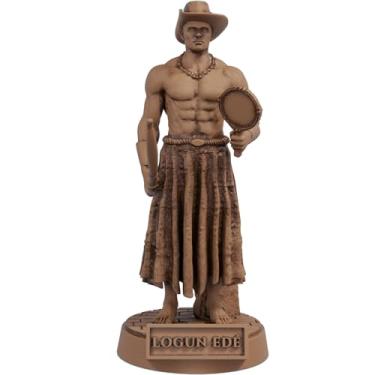 Imagem de Estátua Logun Edé Imagem Umbanda Candomblé Orixá (Cor Madeira)