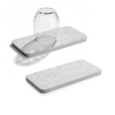 Imagem de Pacote com 2 bandejas absorventes de água, prato de pia de banheiro, porta-copos de diatomita de secagem rápida para sabonete de mãos e garrafas de cosméticos, organizador de chuveiro, 7,9 cm L x 16