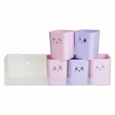 Imagem de Kit Com 5 Organizadores Porta Caneta E Objetos Doçura Dello - Delo