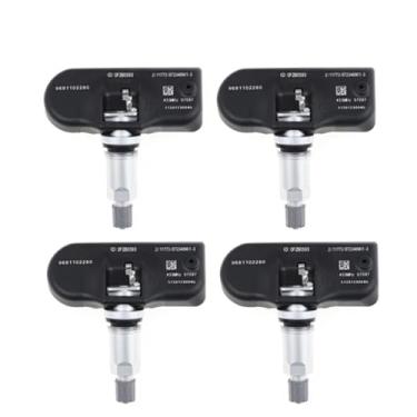 Imagem de Sensores TPMS, 4 peças 9681102280 Sensor de pressão dos pneus TPMS, para Peugeot 407 207 307 607 508 807 Sensor TPMS, para Citroen C4 5 6 7 8