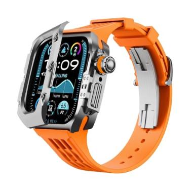 Imagem de AEHON Kit de modificação de pulseira de relógio, para Apple Watch Ultra 2 de 49 mm, 9, 8, 7 e 45 mm, capa de titânio Soul Cool, para iWatch Ultra 49 mm, kit de acessórios de pulseira de relógio