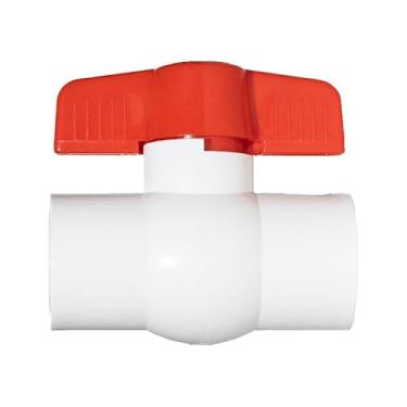Imagem de Pacote com 5 Válvula esférica EFIELD de 2,5 cm Eco PVC (FPT Threaded), Schedule 40, nível vermelho
