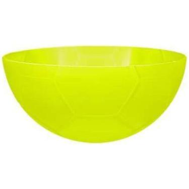 Imagem de Kit 4 Petisqueira Futebol Amarelo Neon 240Ml Plástico